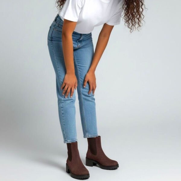 Kahve Lüx Süet İki Yandan Lastikli Kalın Topuklu Yuvarlak Burunlu Kadın Chelsea Bot