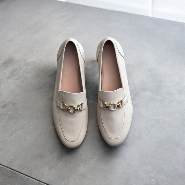 Bej Loafer Deri Ayakkabı bej - 37 