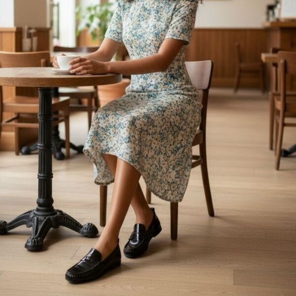 Siyah Rugan Deri Astarsız Esnek Kadın Günlük Şık ve Rahat Loafer