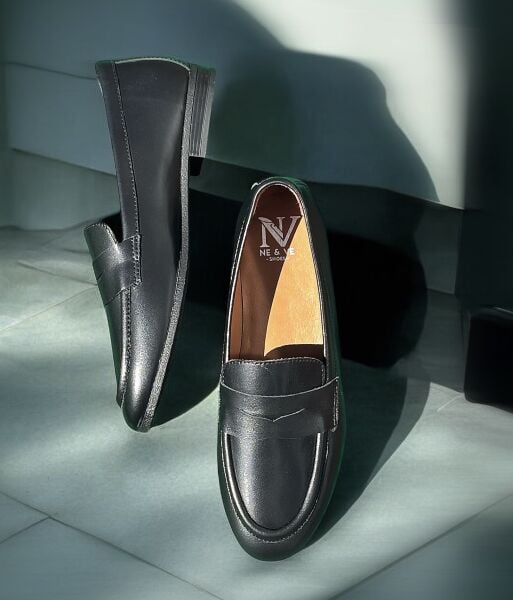 Siyah Deri Kadın Loafer Siyah - 36