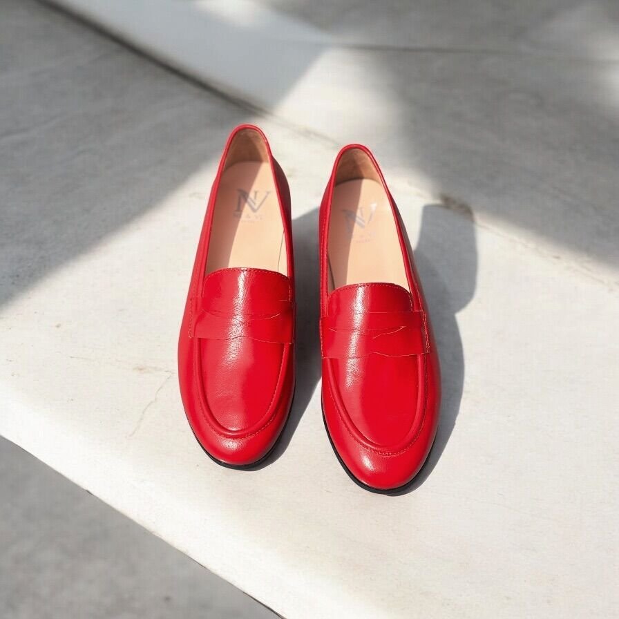 Kadın Hakiki Parlak Deri Kadın Loafer Ayakkabı