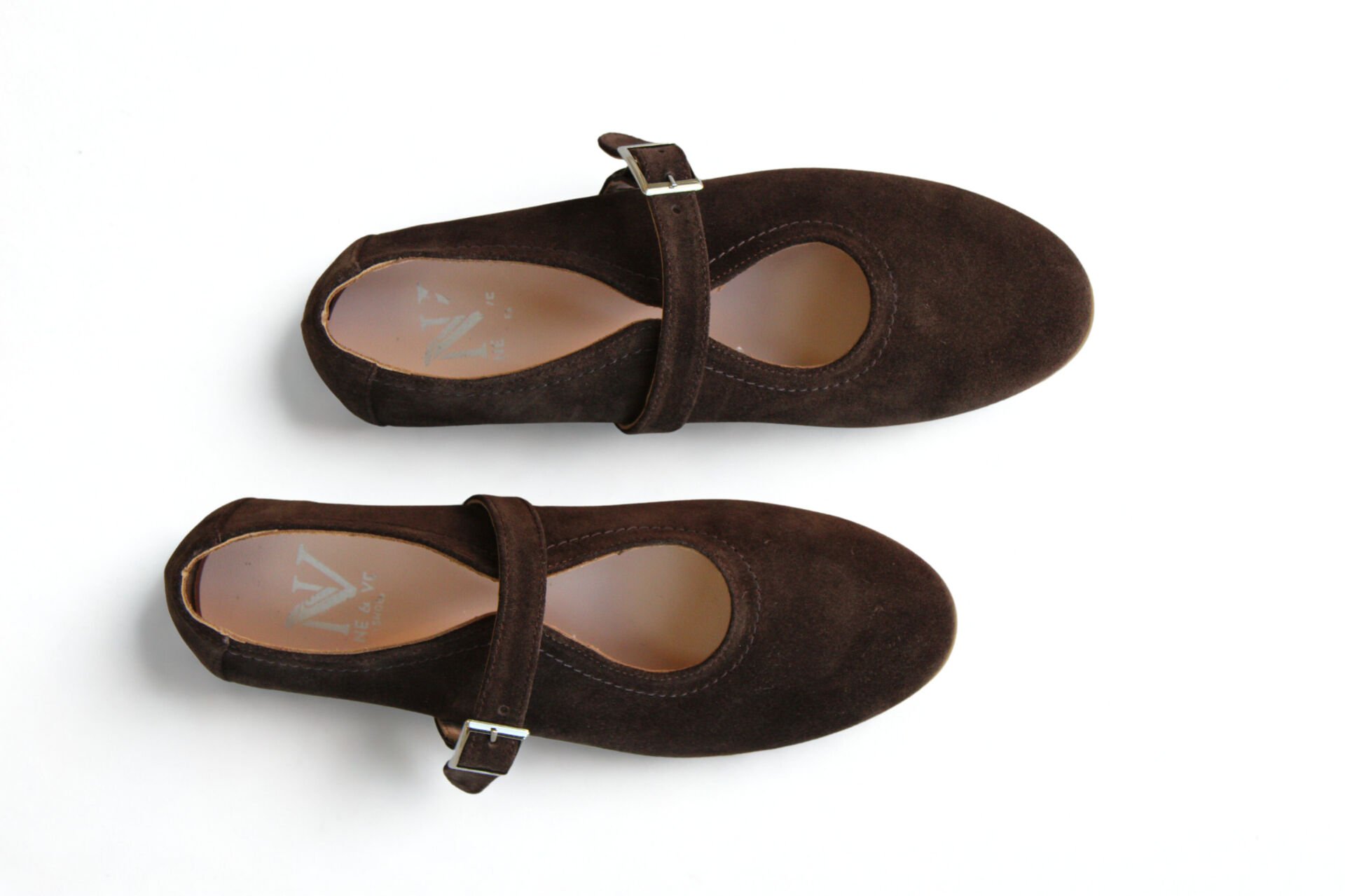 Kahve Süet Hakiki Deri Tokalı Babet