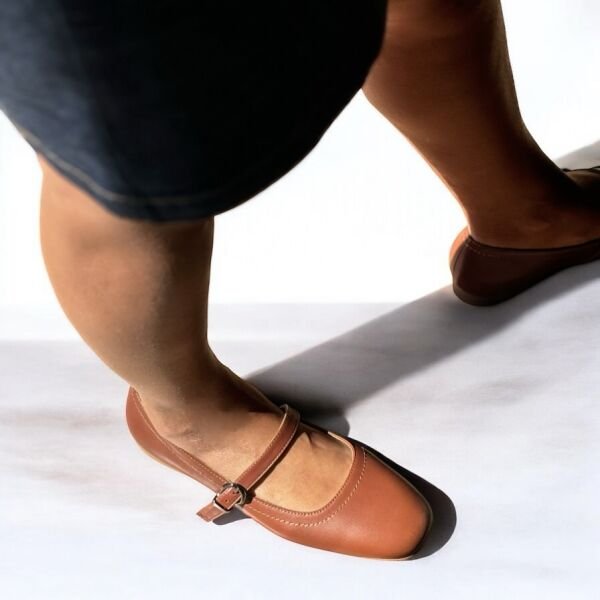 Taba Hakiki Deri Tokalı Kadın Babet