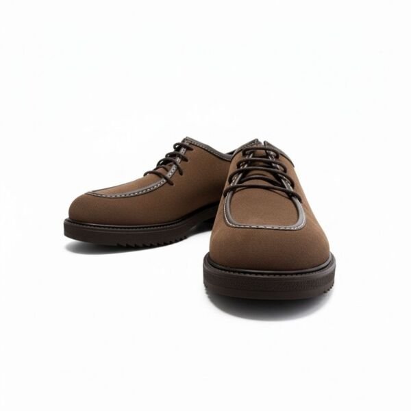 Kahve Süet Hakiki Deri Bağcıklı Kadın Casual Ayakkabı