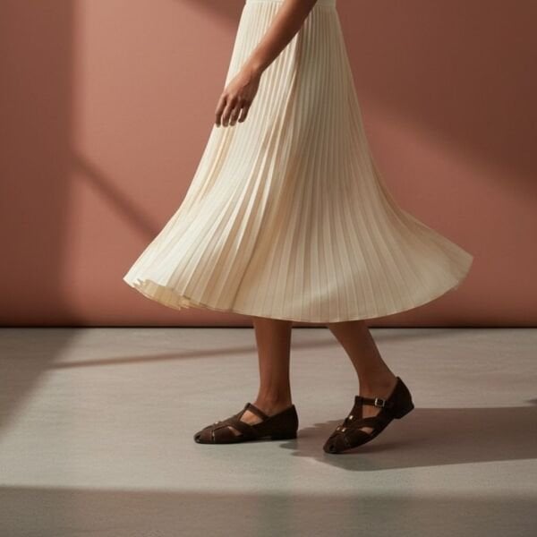 Kahve Süet Aksesuar Detaylı Tokalı Kadın Sandalet