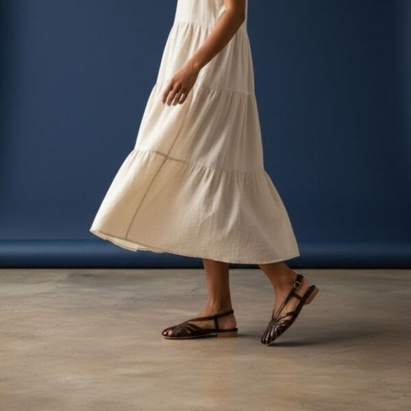 Kahve Rugan Biye Kadın Günlük Sandalet