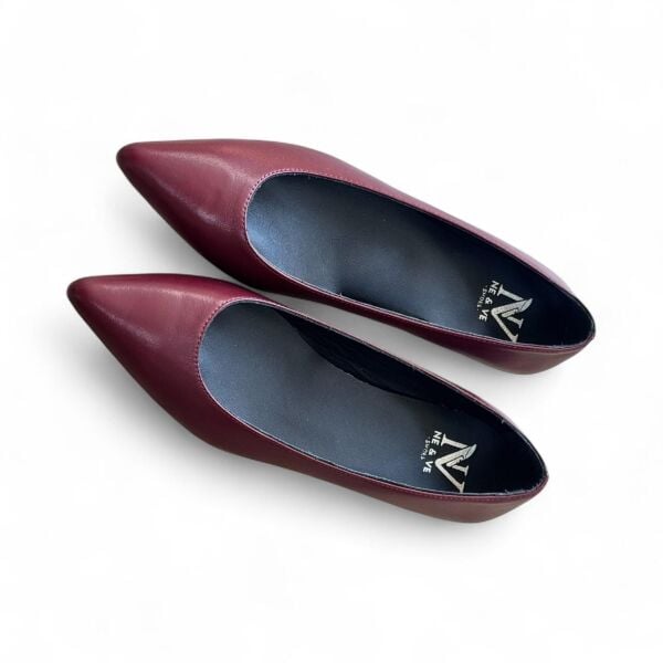 Bordo Hakiki Deri Sivri Burun Şık Ve Rahat Günlük BabeT