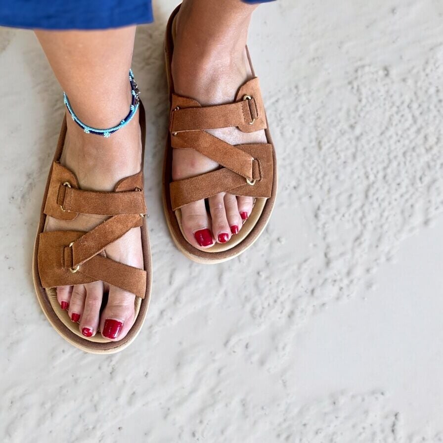 Taba Süet Hakiki Deri Kadın Günlük Terlik