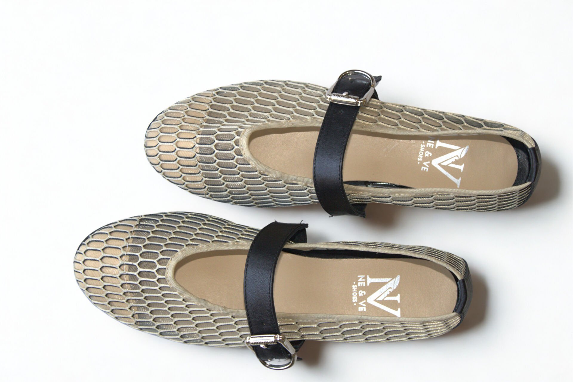 Bej File Tek Bantlı Günlük Rahat Babet