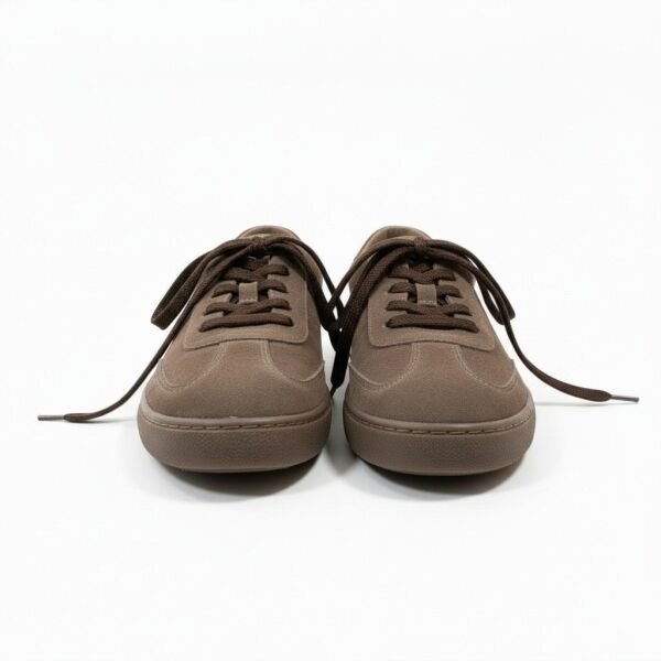 Vizon Süet Hakiki Deri Bağcıklı Kadın Günlük Sneaker