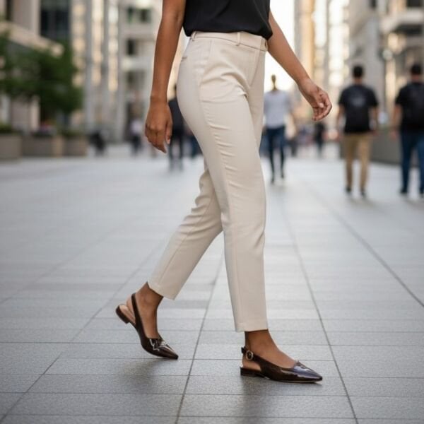 Kahve Rugan Sivri Burun Tokalı Kadın Babet