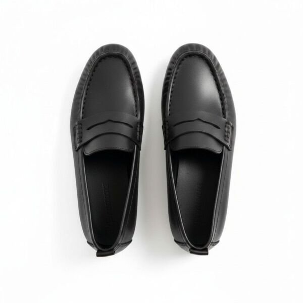 Kahve Süet Hakiki Deri Astarsız Esnek Kadın Günlük Şık ve Rahat Loafer Siyah Deri - 38