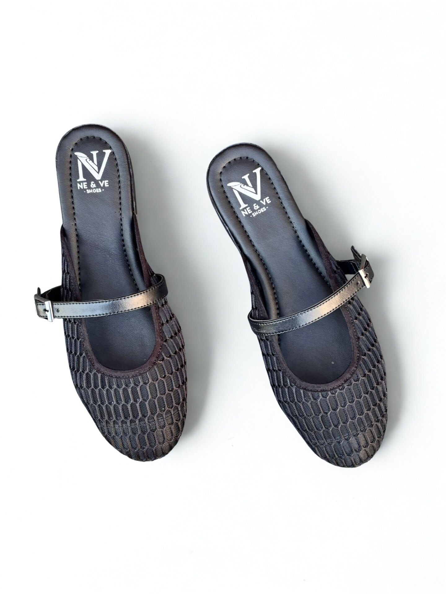 Siyah File Tek Bantlı Kadın Sabo Terlik