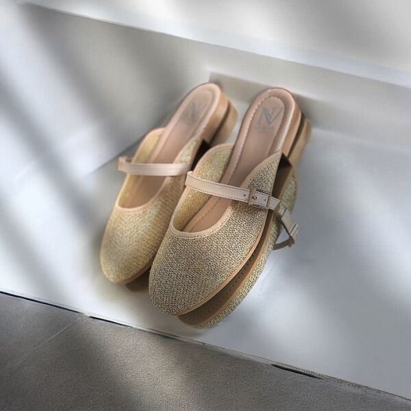 Altın File Zırh Tek Bantlı Kadın Sabo Terlik