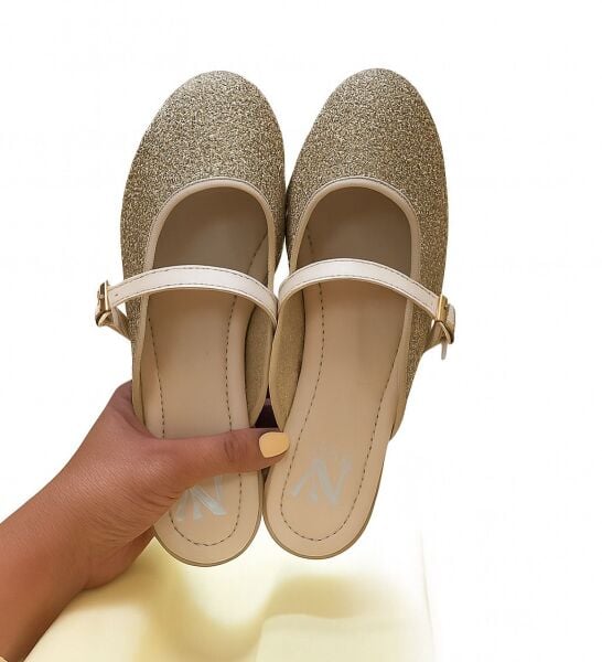 Altın File Zırh Tek Bantlı Kadın Sabo Terlik