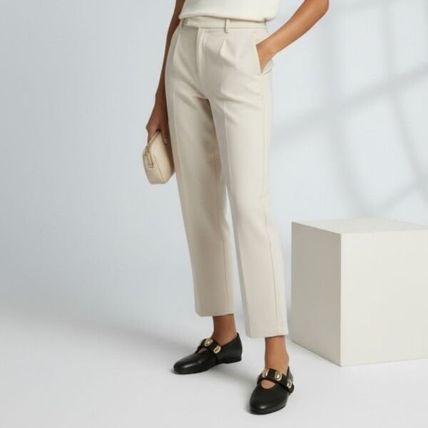 Siyah Hakiki Deri Gold Aksesuar Detaylı Lastikli Kadın Şık ve Rahat Babet