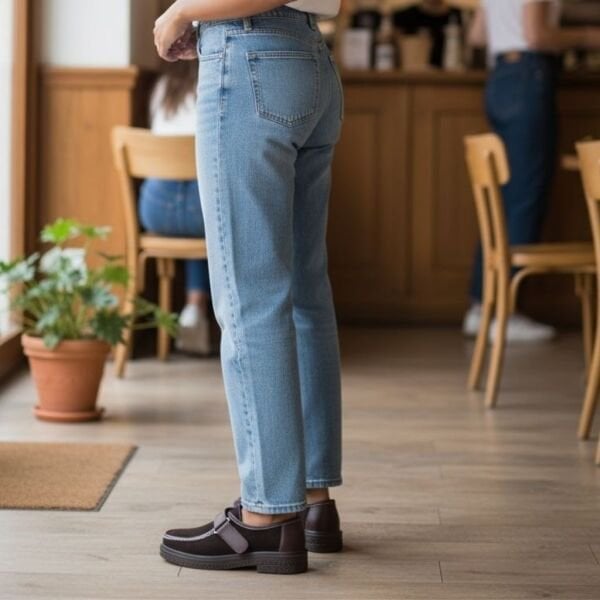 Kahve Süet Hakiki Deri Cırtlı Kadın Günlük Casual Ayakkabı