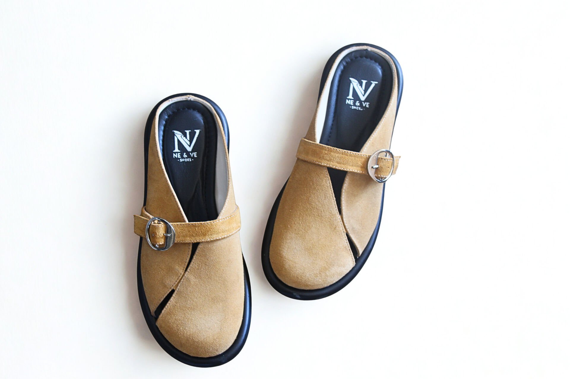 Hardal Hakiki Süet Tokalı Kadın Günlük Rahat Sabo Terlik