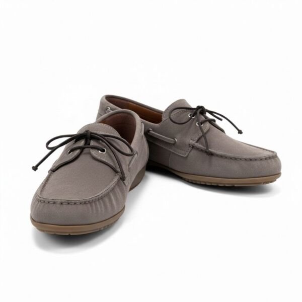 Borda Süet Hakiki Deri Kadın Bağcıklı Loafer Ayakkabı vizon - 40