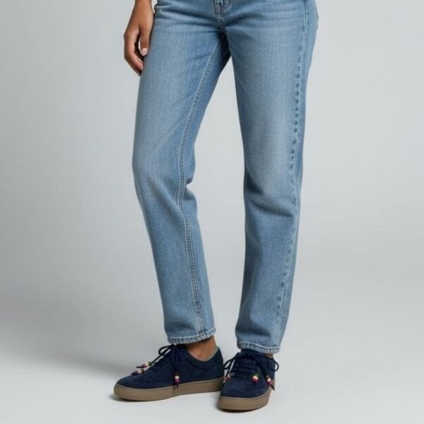 Lacivert Süet Hakiki Deri Bağcıklı Kadın Günlük Sneaker