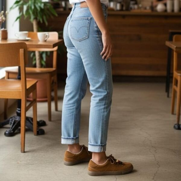 Taba Süet Hakiki Deri Bağcıklı Kadın Günlük Sneaker