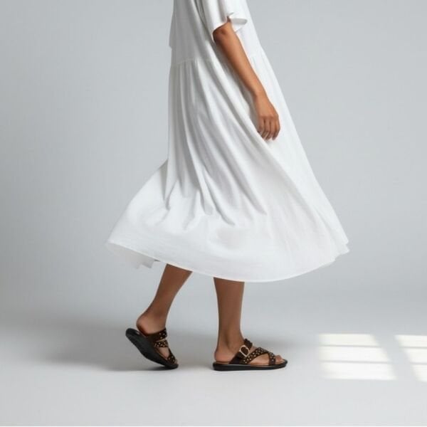 Kahve Süet Hakiki Deri Pim Detaylı ve Tokalı Kadın Günlük Şık Terlik