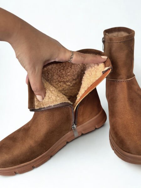 Taba Lüx Süet Peluş Astarlı Kadın Günlük Bot