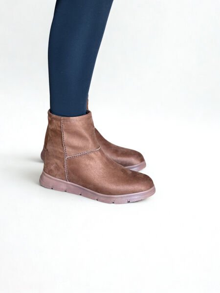 Taba Lüx Süet Peluş Astarlı Kadın Günlük Bot