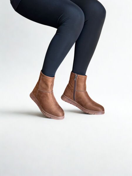 Taba Lüx Süet Peluş Astarlı Kadın Günlük Bot