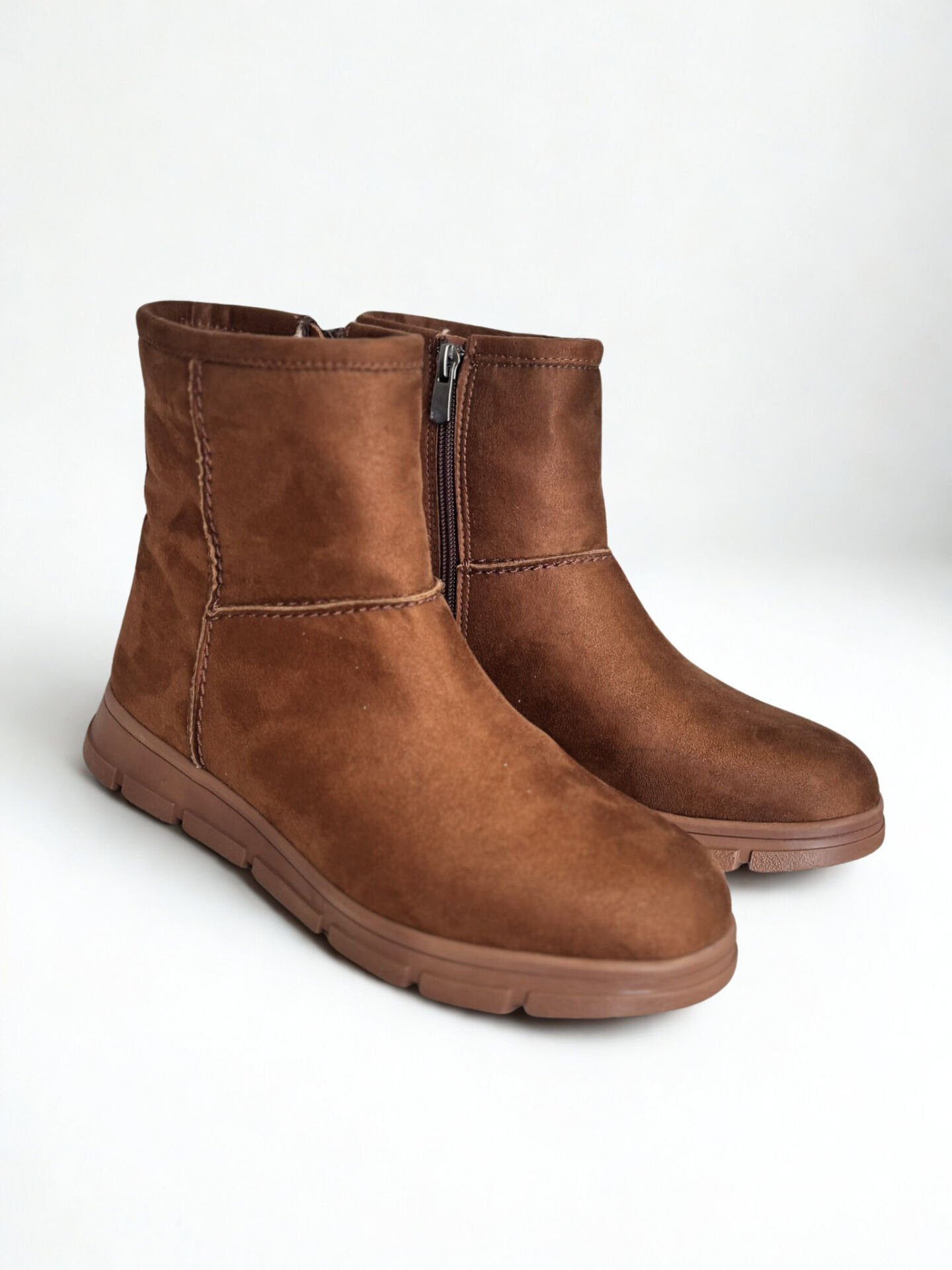 Taba Lüx Süet Peluş Astarlı Kadın Günlük Bot