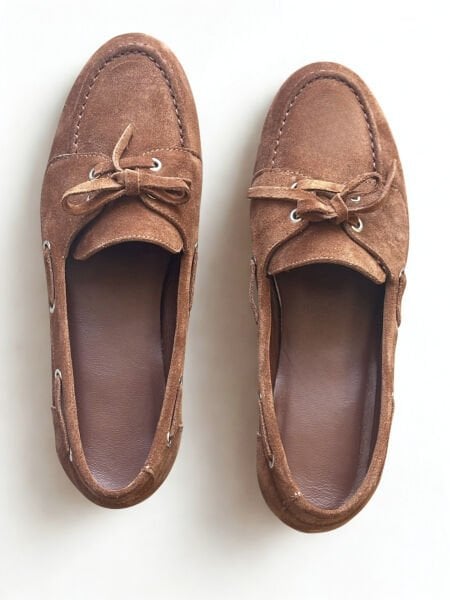 Taba Süet Hakiki Deri Bağcıklı Makosen Kadın Kolej Loafer