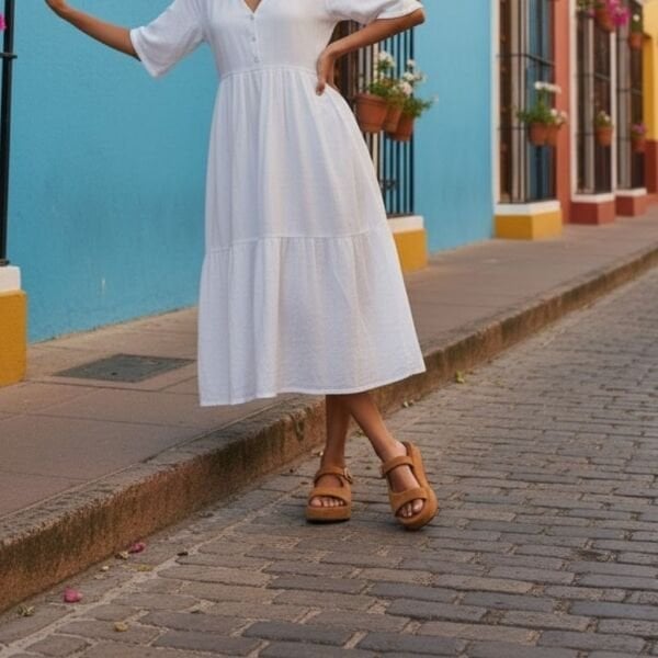 Taba Süet Hakiki Deri Tokalı Kadın Kalın Kaplama Tabanlı Sandalet Terlik